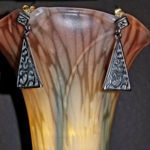 Tribal Imprinted Drop Earrings